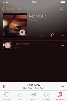 Press the song title.