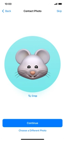 Follow the instructions on the screen to customise the selected picture and press Continue.