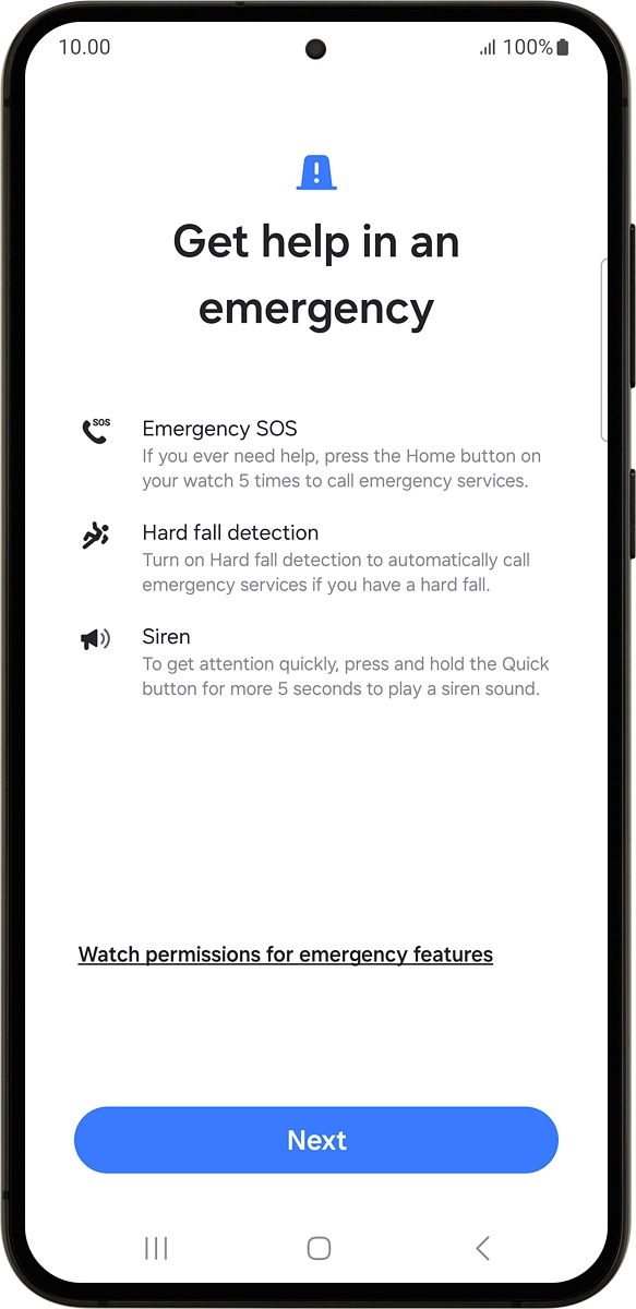 On your phone: Press Next.