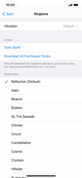 Press the required ring tones to hear them.