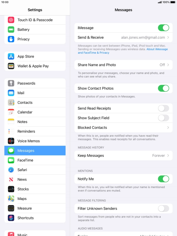 Press the Home key to return to the home screen.