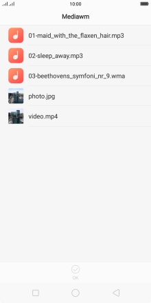 Press the required file.