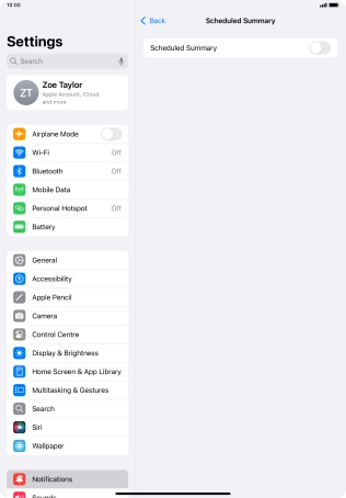 Press the indicator next to 