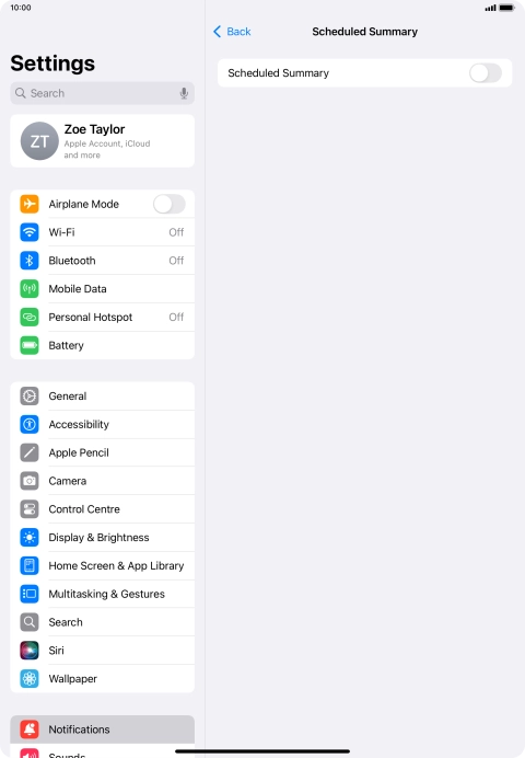 Press the indicator next to 