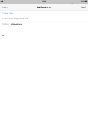 Press and hold the text input field until a pop-up menu is displayed.