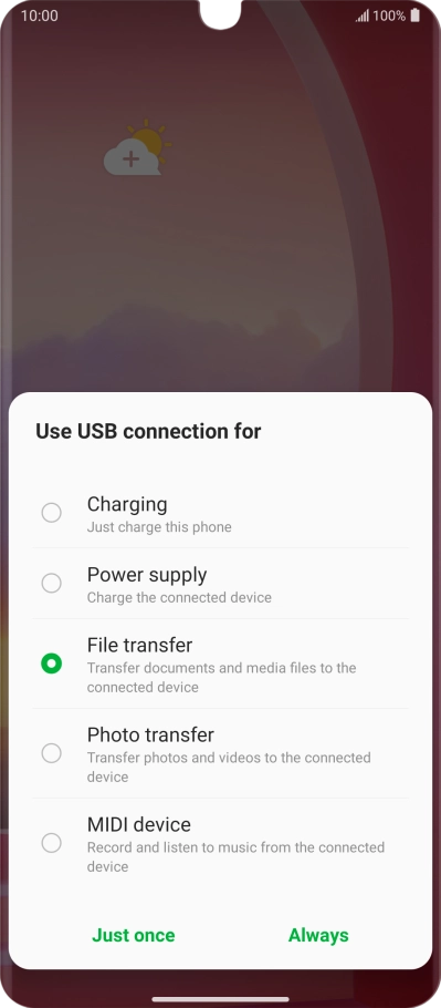 Press File transfer.