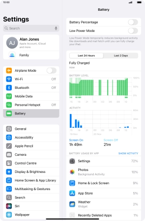 Press the indicator next to 