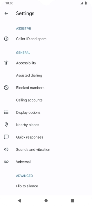 Press Calling accounts.