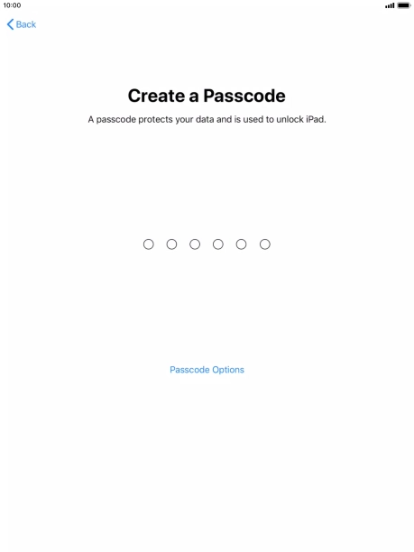 Press Passcode Options.