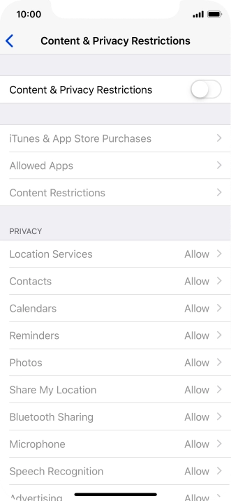 Press the indicator next to 