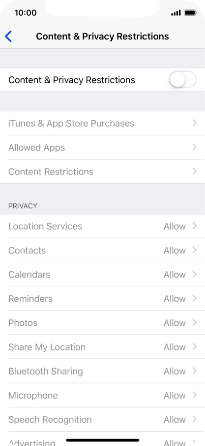 Press the indicator next to 