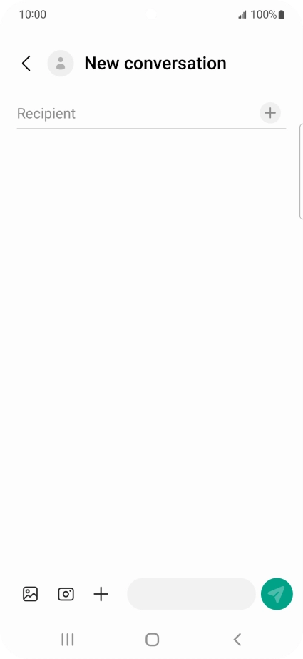 Press the search field and key in the first letters of the recipient's name.