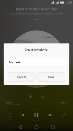 Key in a name for the playlist and press Save.