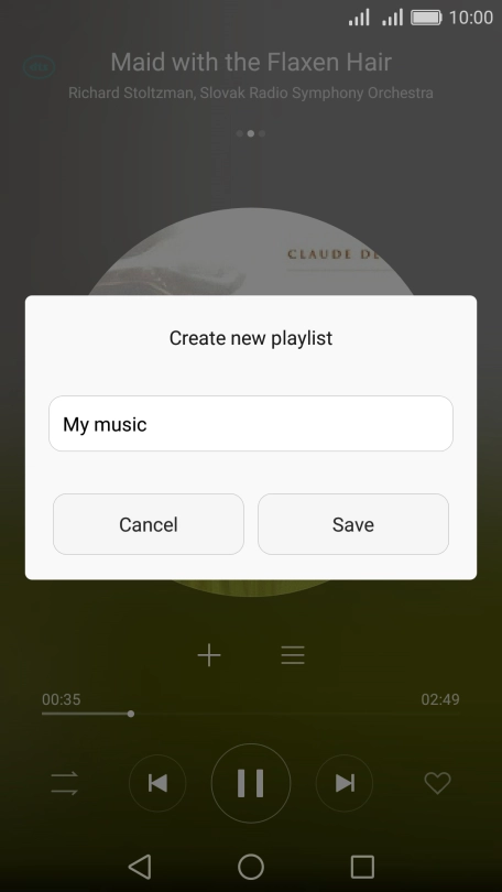 Key in a name for the playlist and press Save.