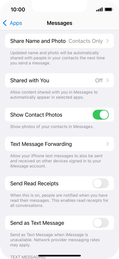 Press the indicator next to 