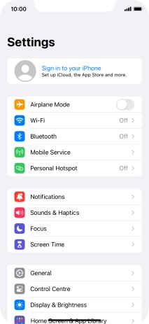 Press Sign in to your iPhone.