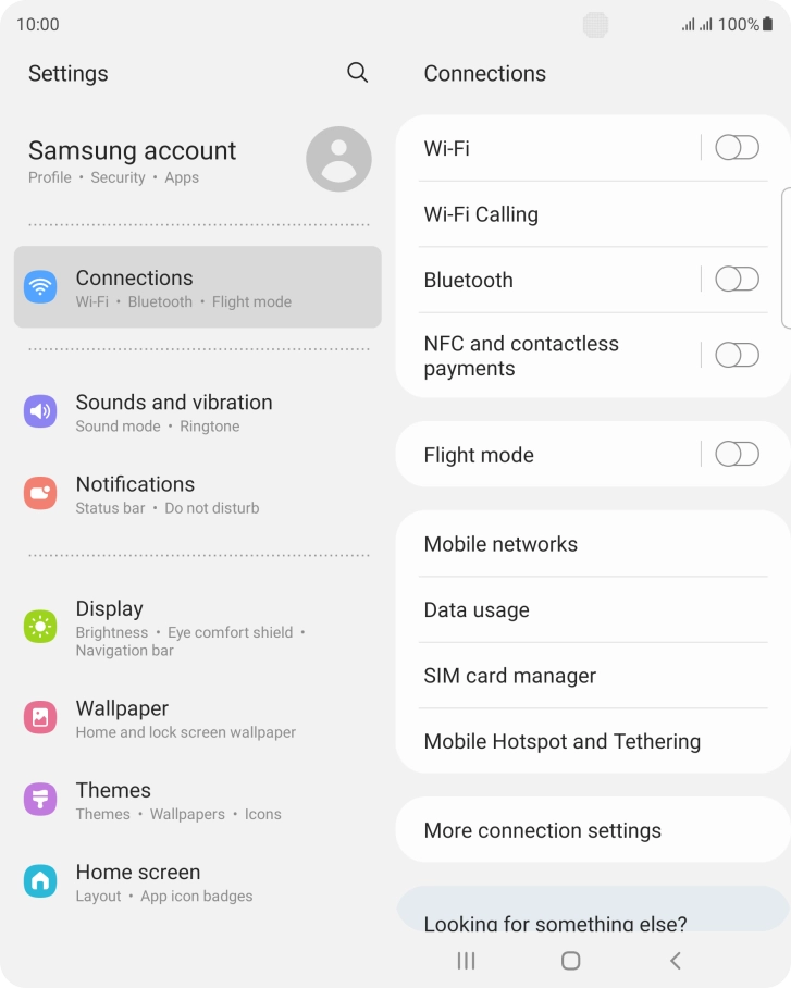 Press Mobile Hotspot and Tethering.