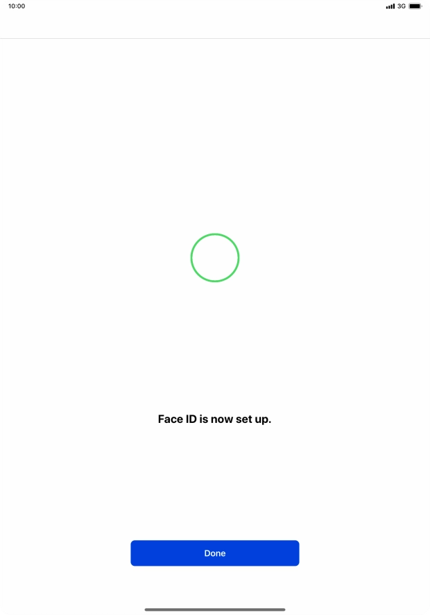Press Done. If you haven't previously selected a lock code, key in a code of your own choice twice.
