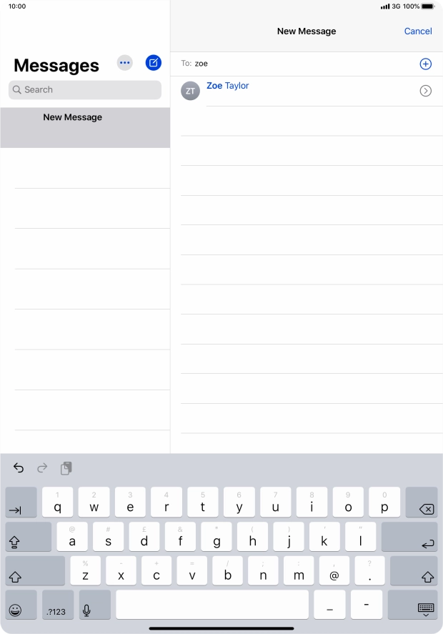 Press the required contact.