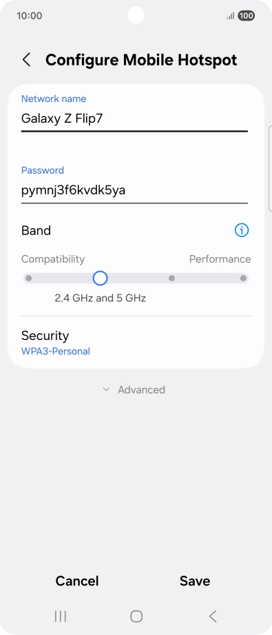 Press the field below 