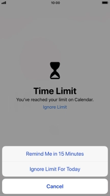 Press the required setting.