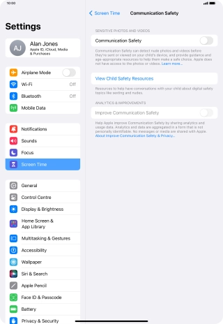 Press the indicator next to 