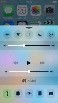 Press the flight mode icon to turn the function on or off.