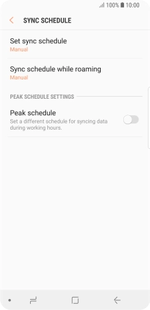 Press Set sync schedule.