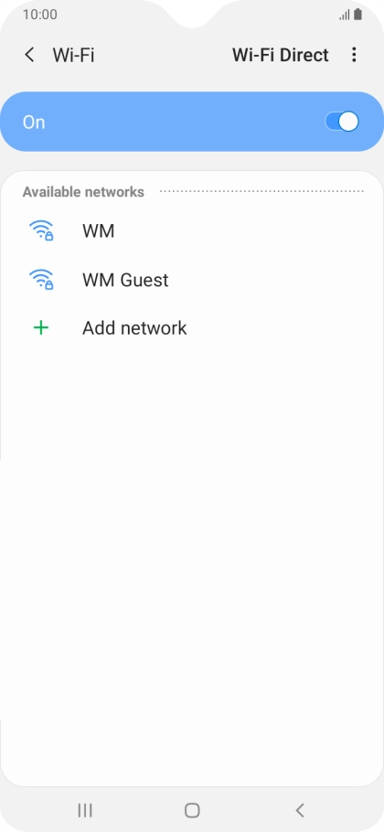 Press the menu icon.