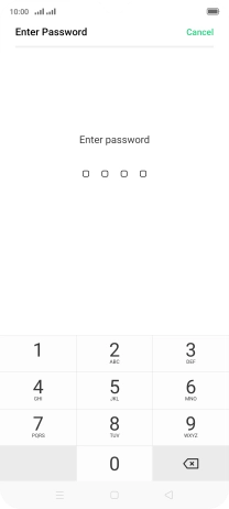 Key in your barring password. The default barring password is 0000.