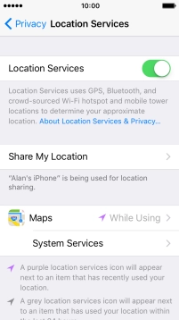 Press the indicator next to 