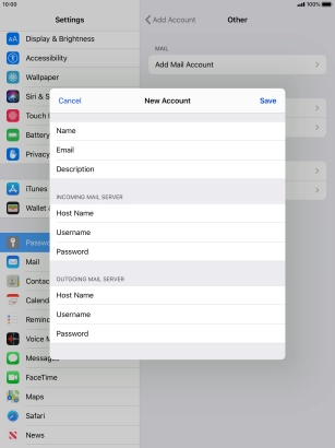 Press Save. Your email account has now been set up. To select more settings for incoming and outgoing server, proceed with the following steps.