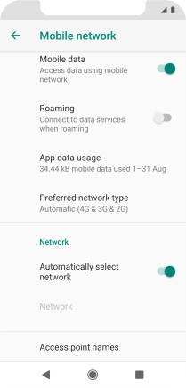 Press Access point names.