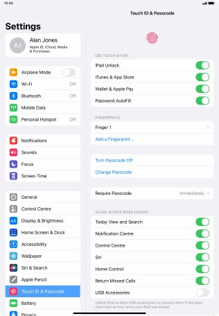 Press the indicator next to 