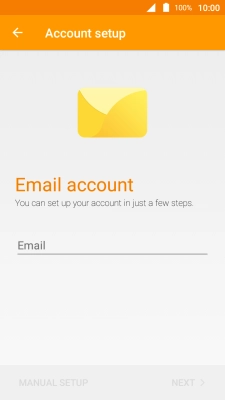 Press Email and key in your email address.