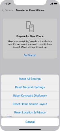 Press Reset All Settings.