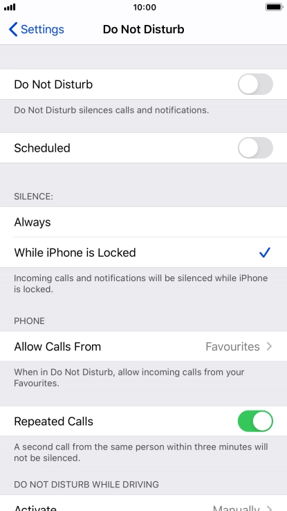 Press the indicator next to 