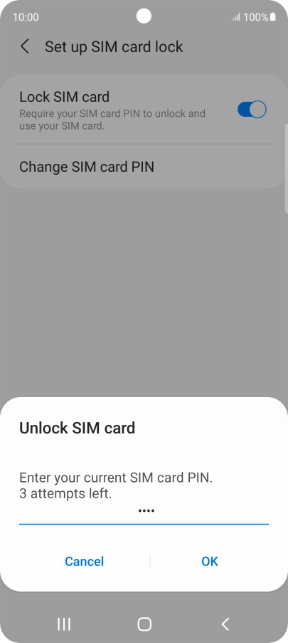 Key in your PIN and press OK.