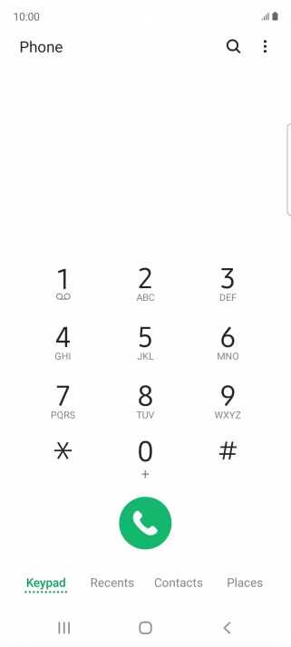 Press the menu icon.