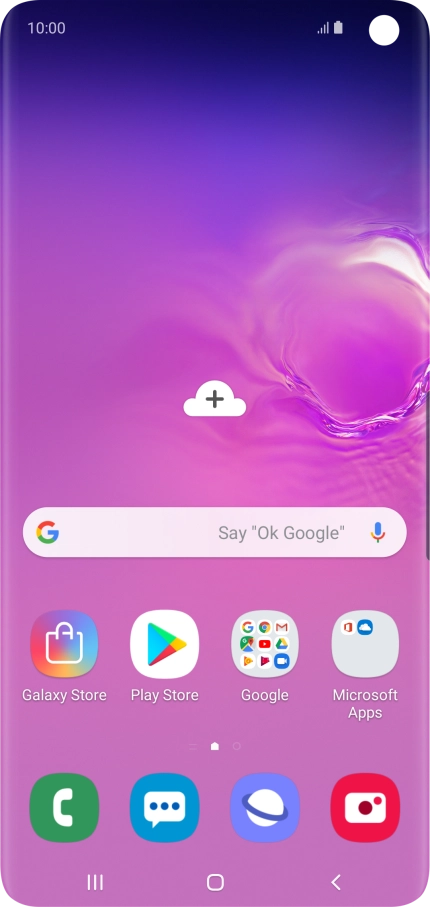 Slide your finger downwards starting from the top of the screen.