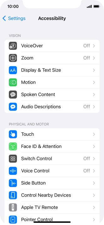 Press the required category below 