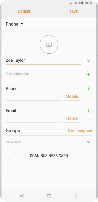 Press the field below 