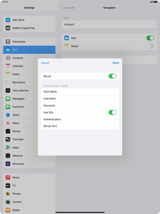 Press the indicator next to 