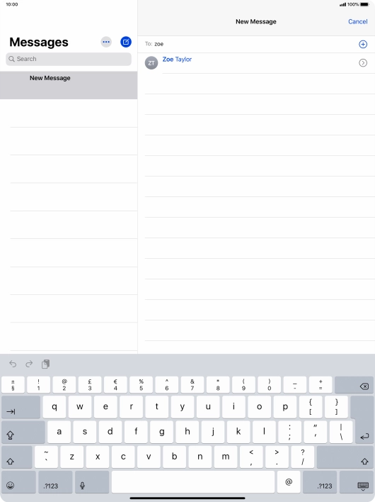 Press the required contact.