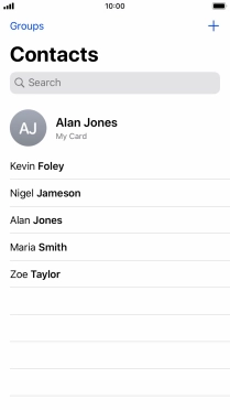 Press the new contact icon.