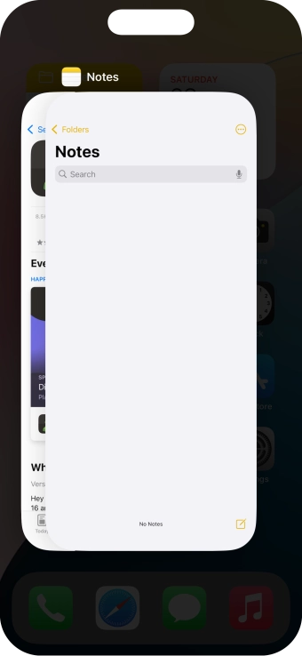 Slide upwards on the required application to end it.
