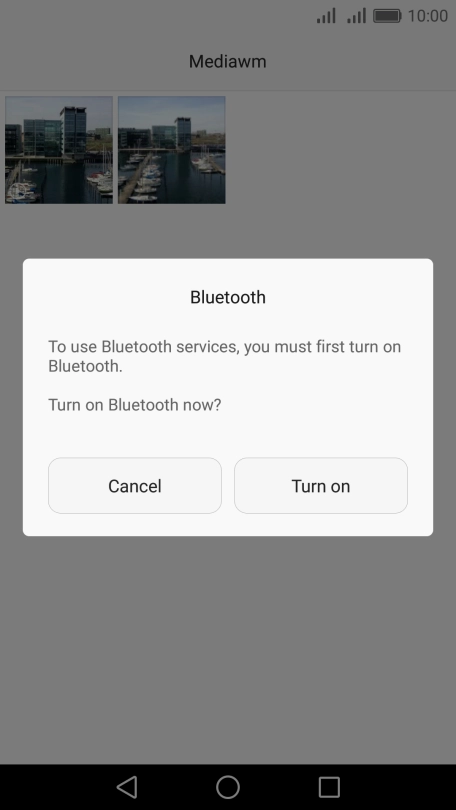 If Bluetooth is turned off, press Turn on to turn it on.