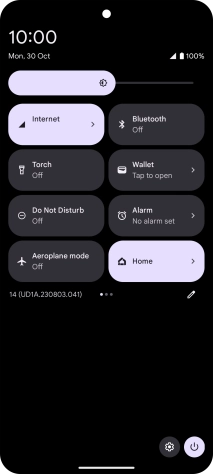 Press the settings icon.
