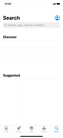 Press the search field and key in the name or subject of the required app.