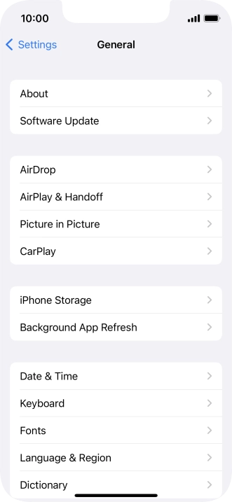 Press Software Update. If a new software version is available, it's displayed. Follow the instructions on the screen to update the phone software.